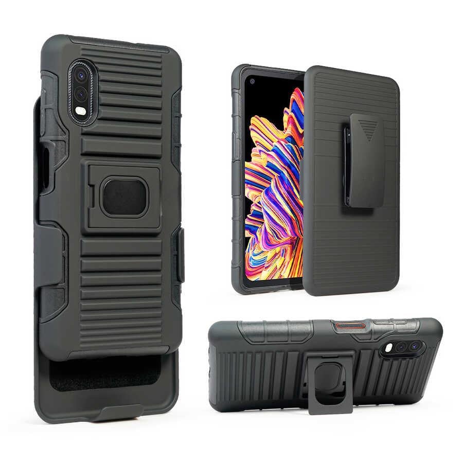 Galaxy Xcover Pro Kılıf Zore Double Clip Kapak