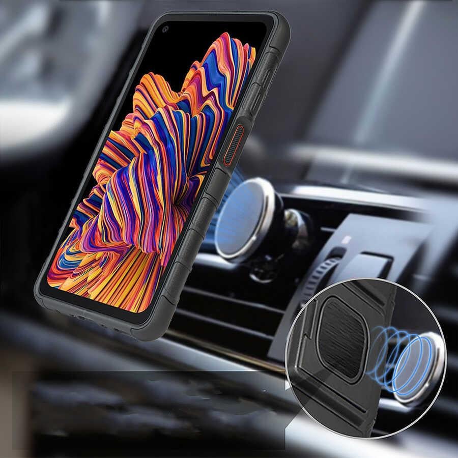 Galaxy Xcover Pro Kılıf Zore Double Clip Kapak