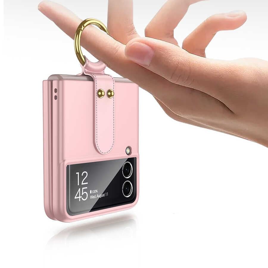 Galaxy Z Flip 3 Kılıf Zore Flip Ring Kıpta Kapak