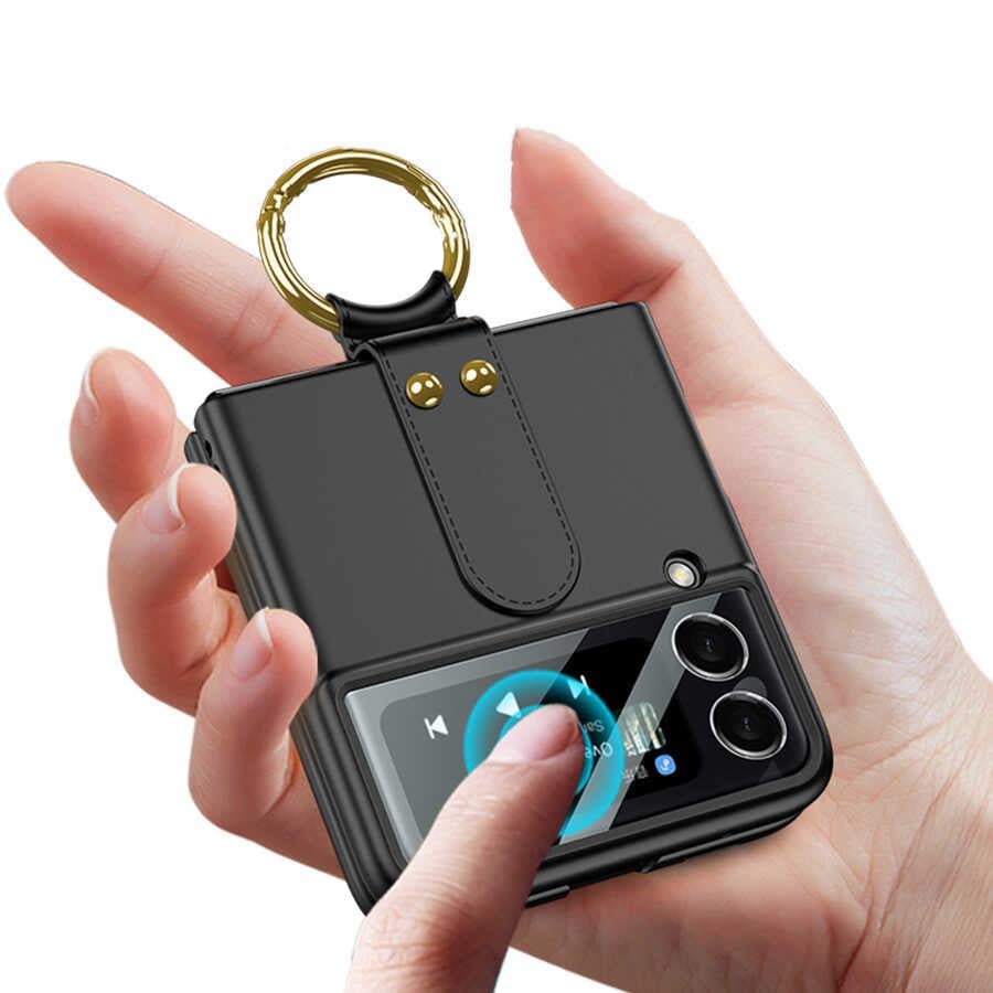 Galaxy Z Flip 3 Kılıf Zore Flip Ring Kıpta Kapak