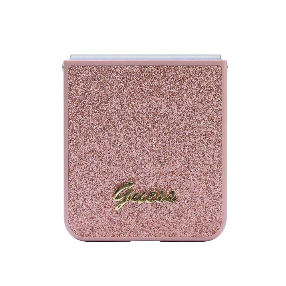 Galaxy Z Flip 5 Kılıf Guess Orjinal Lisanslı Yazı Logolu Glitter Script Kapak