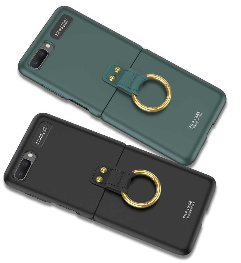Galaxy Z Flip Kılıf Zore Flip Ring Kıpta Kapak