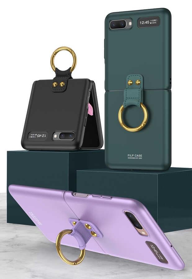Galaxy Z Flip Kılıf Zore Flip Ring Kıpta Kapak