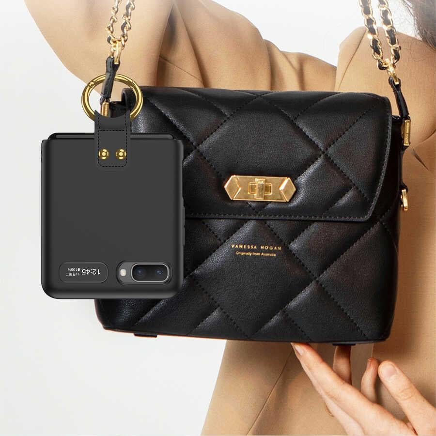 Galaxy Z Flip Kılıf Zore Flip Ring Kıpta Kapak