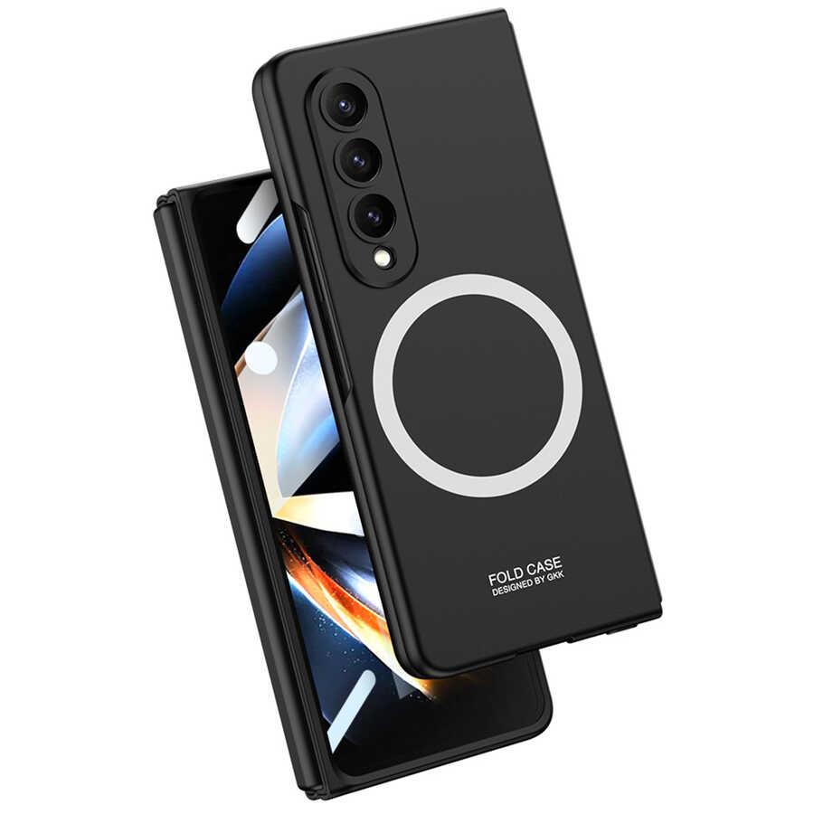 Galaxy Z Fold 4 Kılıf Wireless Şarj Özellikli Zore Kıpta Magsafe Kapak