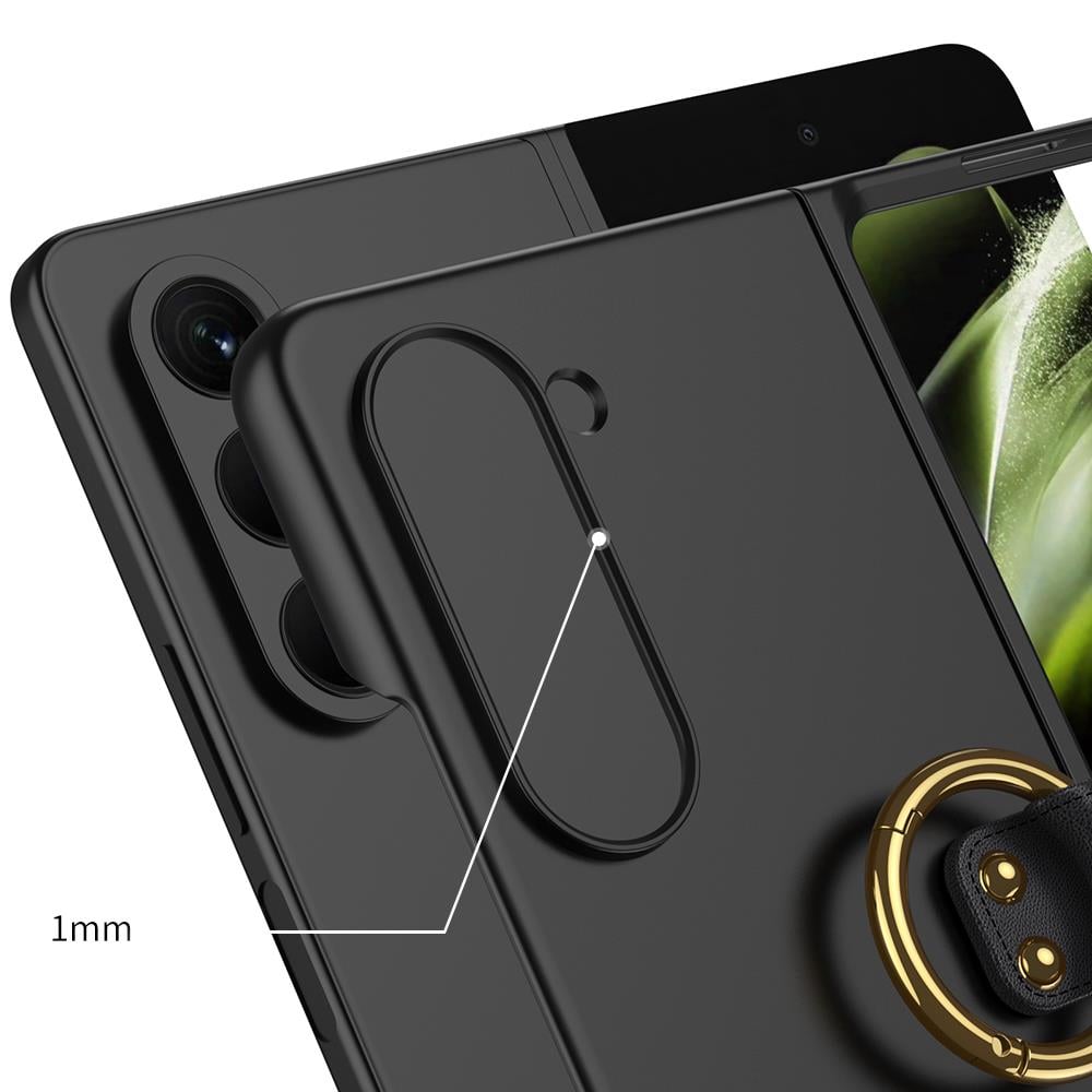 Galaxy Z Fold 5 Kılıf Zore Kıpta Yüzüklü Flip Sert Kapak