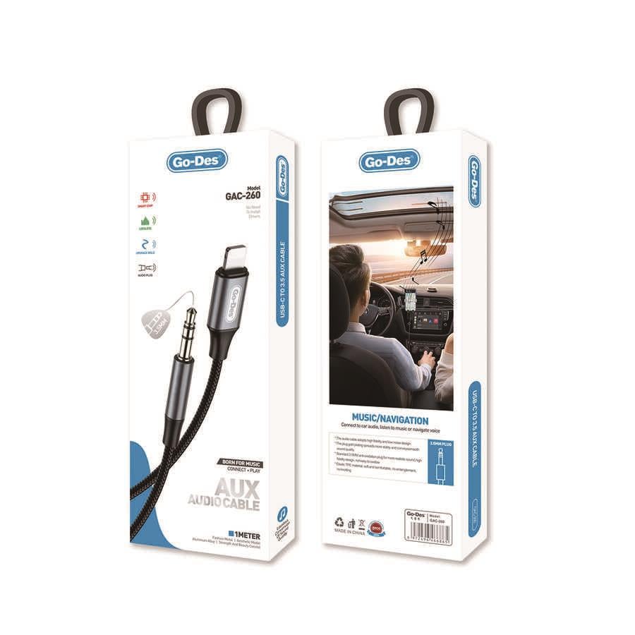 Go Des GAC-260 Lightning Aux Ses Kablosu 1 metre
