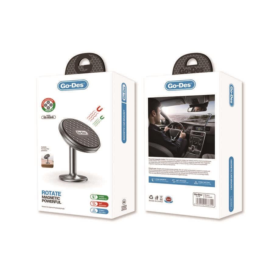 Go Des GD-HD646 Magnetik Araç İçi Telefon Tutucu Düz Zemin Versiyon