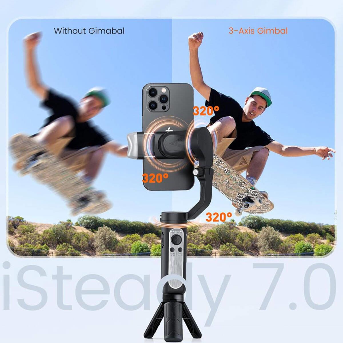 Hohem iSteady VS2 3 Eksenli El Tipi AI Yapay Zeka Görüş Sensörlü Gimbal Stabilizatör