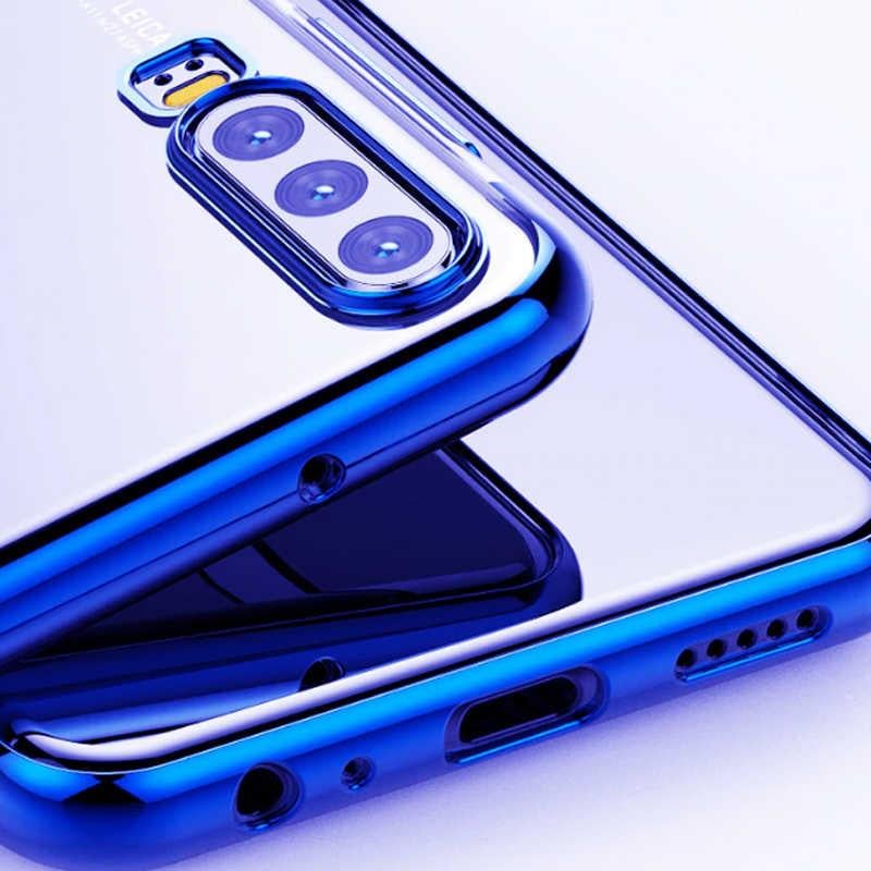 Huawei P30 Kılıf Zore Dört Köşeli Lazer Silikon Kapak
