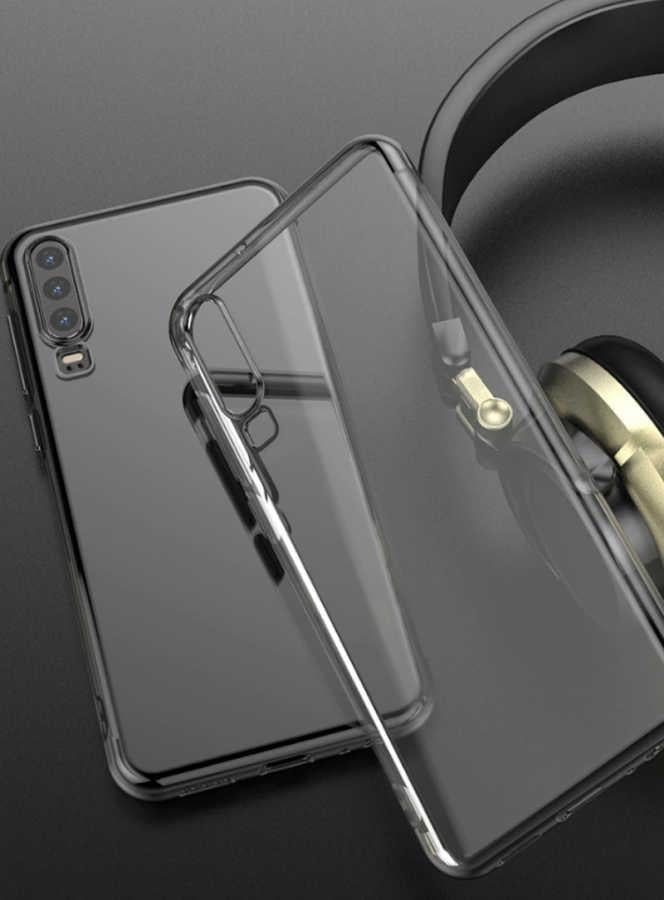 Huawei P30 Kılıf Zore Dört Köşeli Lazer Silikon Kapak