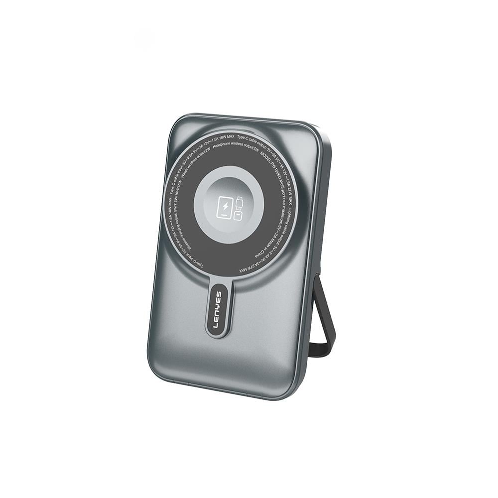 Lenyes PW1006D Dijital LED Ekranlı Standlı Wireless Powerbank 15W 10000mAh