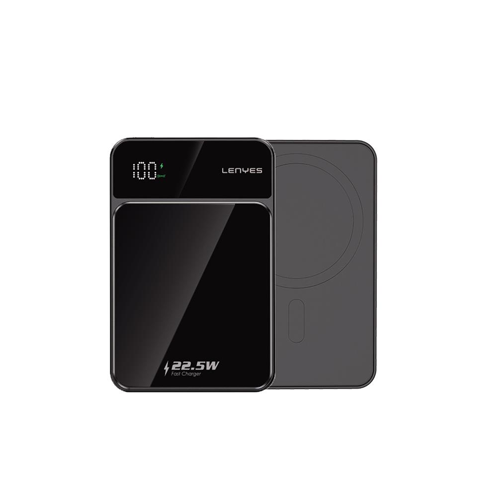 Lenyes PW126D Dijital LED Ekranlı Kablosuz Şarj Özellikli Powerbank 22.5W 10.000mAh