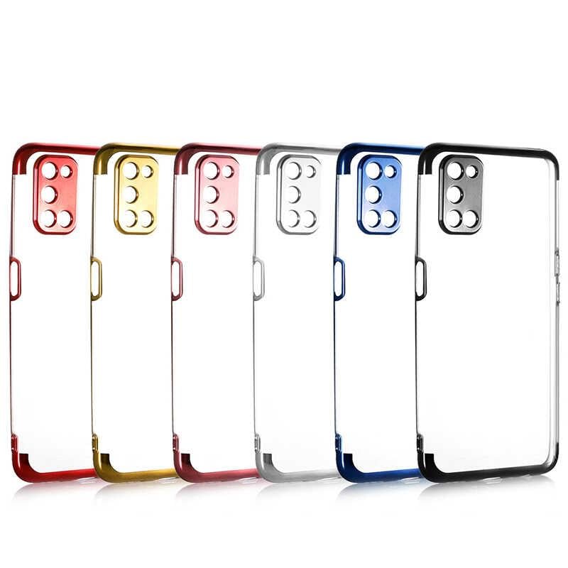 Oppo A72 Kılıf Zore Dört Köşeli Lazer Silikon Kapak