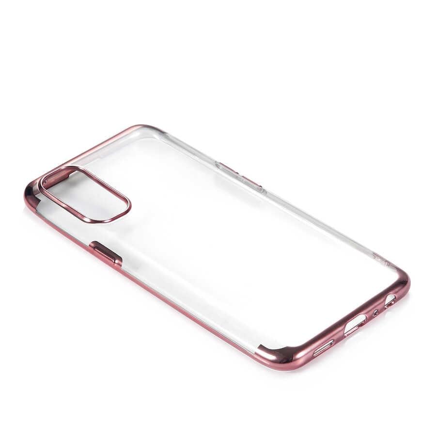 Oppo Reno 4 Kılıf Zore Dört Köşeli Lazer Silikon Kapak