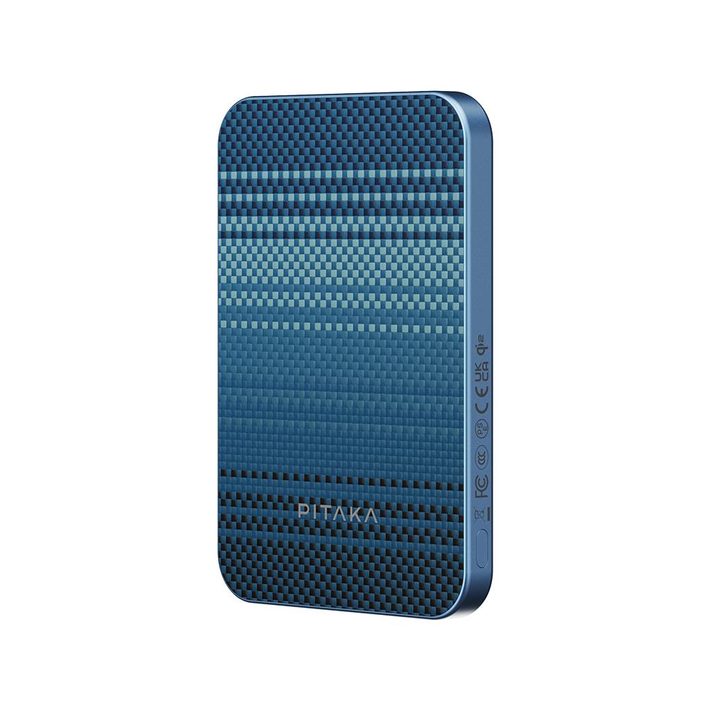 Pitaka Tactile Woven Qi2 Şarj Teknolojili Aramid Fiber M-Safe Powerbank 10W 5000mAh