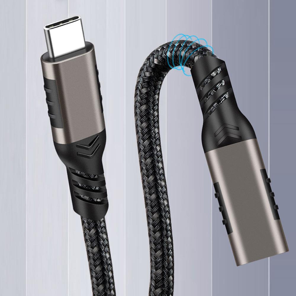 Qgeem Extension USB3.2 Type-C PD Uzatma Kablosu 100W 20Gbps 4K@60Hz 0.2 Metre