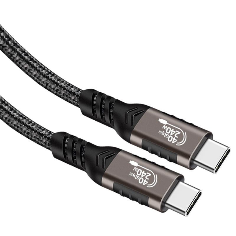 Qgeem QG01 Type-C to Type-C USB4 PD Data Kablosu 240W 40Gbps 8K@60Hz 1 Metre