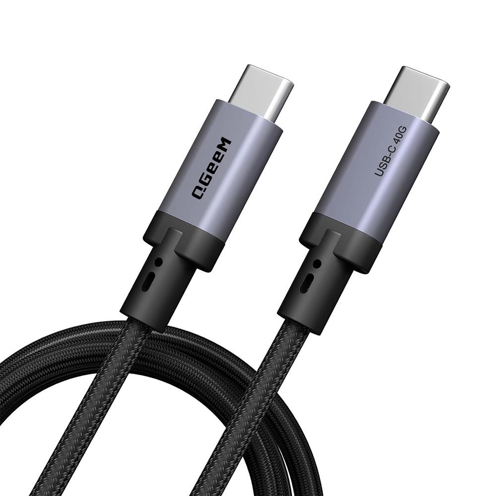 Qgeem QG03 Type-C to Type-C PD 40G 8K@60Hz Data Kablosu 240W 1M