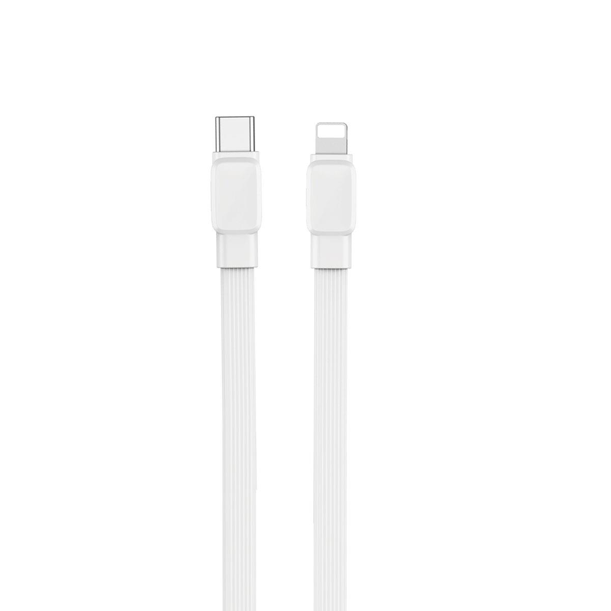 Wiwu Bravo Wİ-C004 Yassı Tasarım 20W Hızlı Şarj Özellikli Type-C to Lightning PD Kablo 1M
