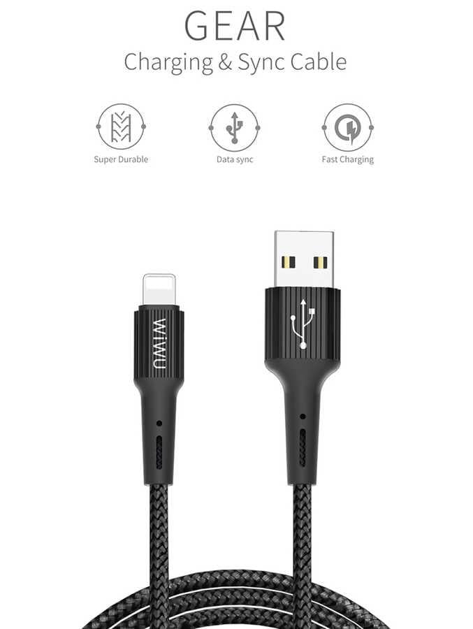 Wiwu G30 Gear Charging Lightning Kablo