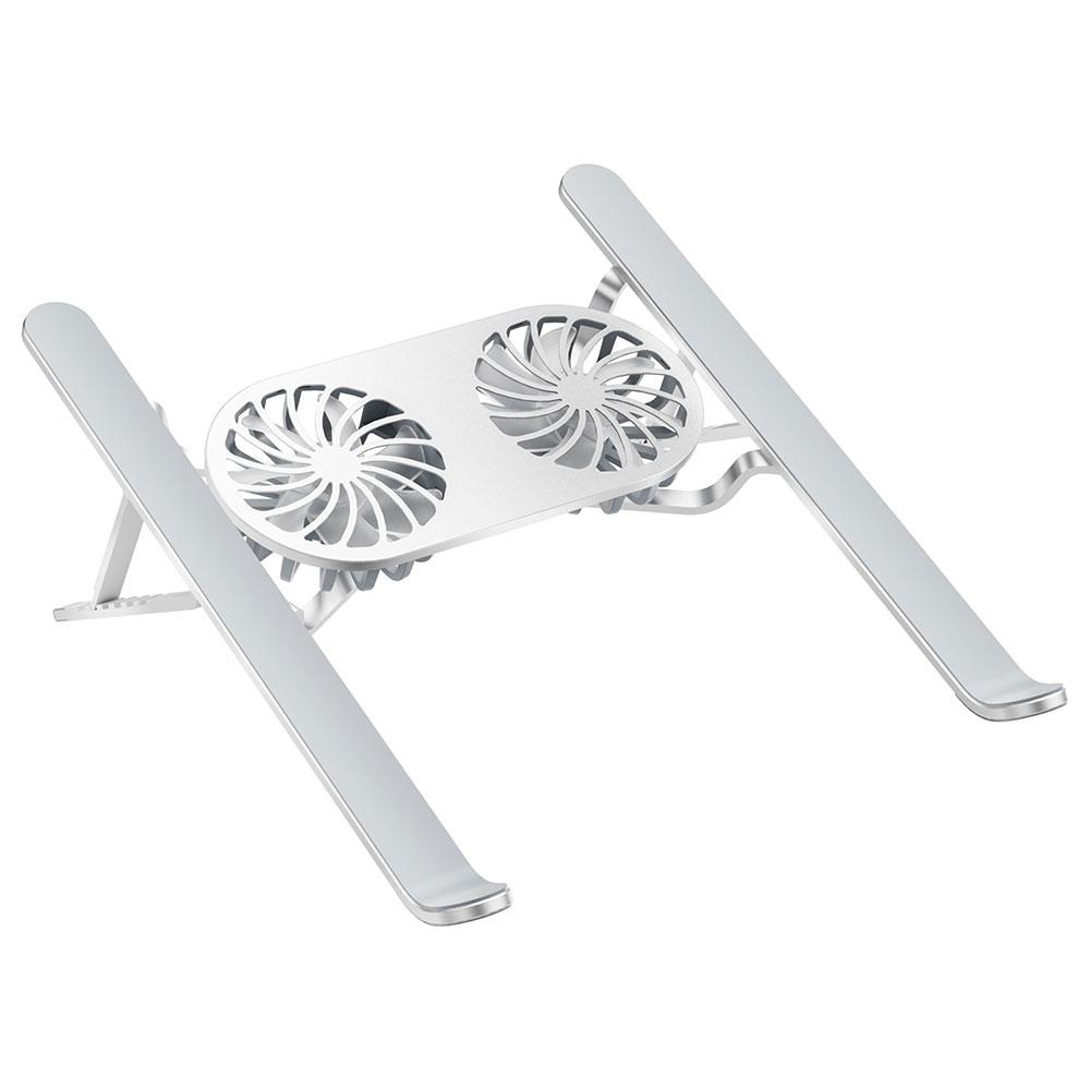 Wiwu S400 Pro Çift Fanlı Işıklı Katlanabilir Ayarlanabilir Laptop Standı 5W 3000RPM