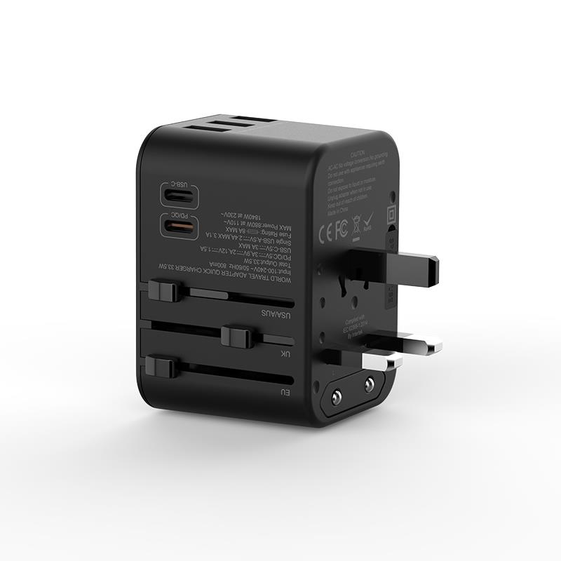 Wiwu UA-303 Çoklu Universal TR/US/UK/AUS/EU Uyumlu Şarj Adaptörü 18W