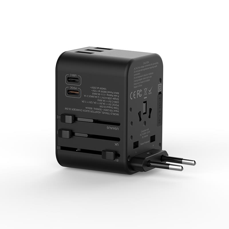 Wiwu UA-303 Çoklu Universal TR/US/UK/AUS/EU Uyumlu Şarj Adaptörü 18W