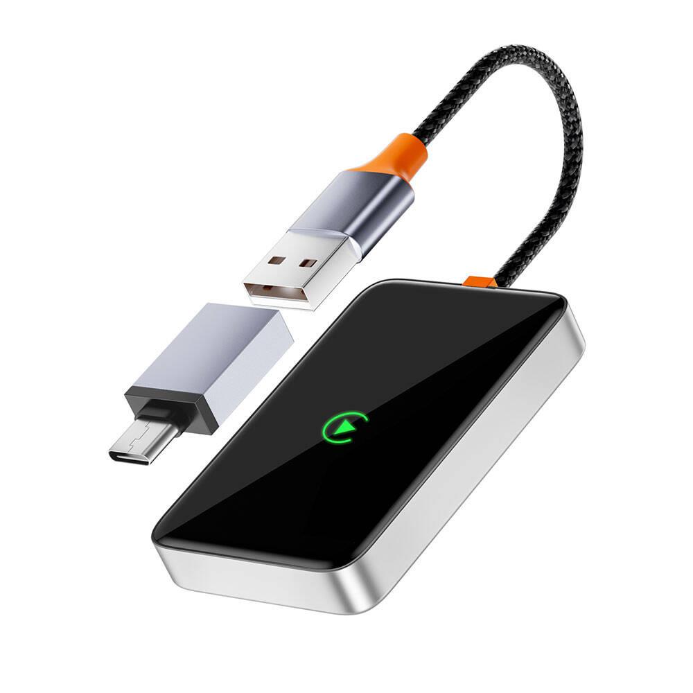 Wiwu Wi-CP001 Car Play Dijital LED Göstergeli Kablosuz Ses Alıcı USB Girişli Bluetooth Adaptör