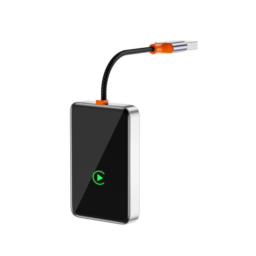 Wiwu Wi-CP001 Car Play Dijital LED Göstergeli Kablosuz Ses Alıcı USB Girişli Bluetooth Adaptör