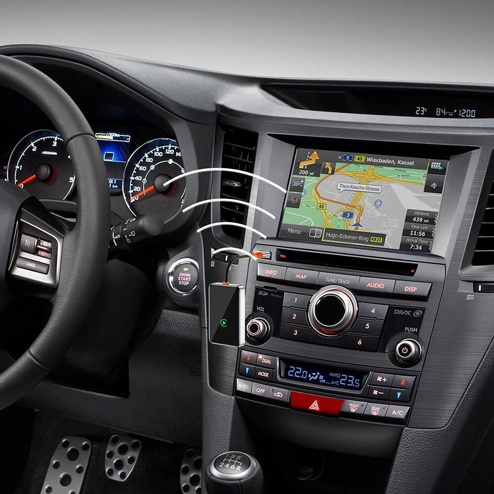 Wiwu Wi-CP001 Car Play Dijital LED Göstergeli Kablosuz Ses Alıcı USB Girişli Bluetooth Adaptör