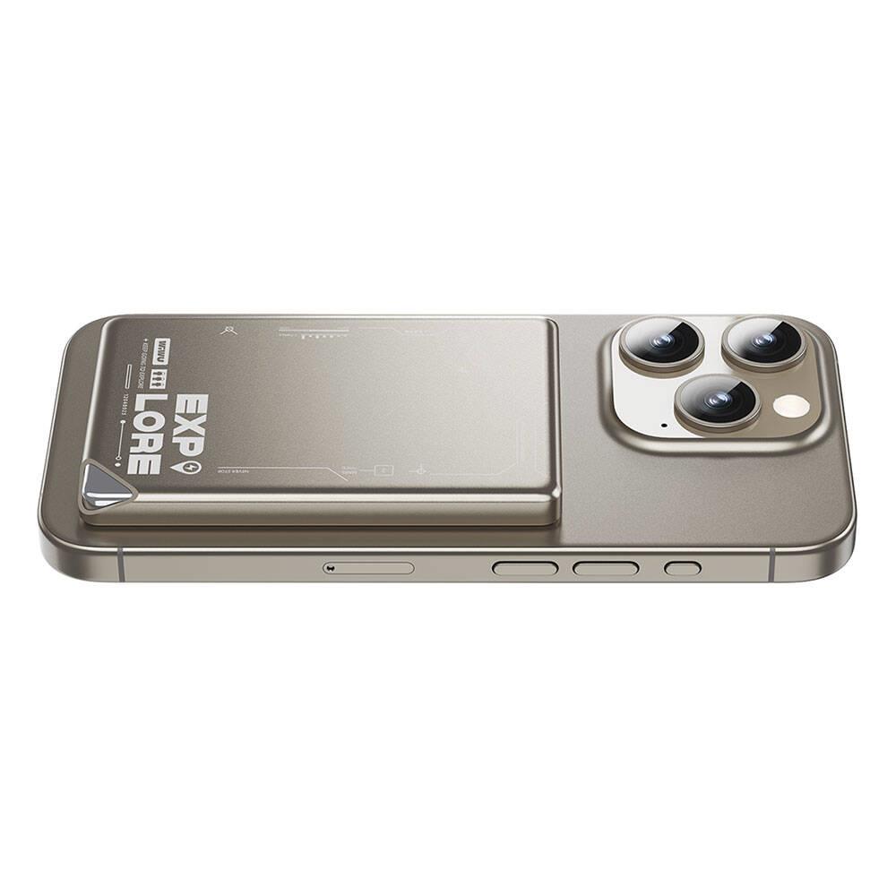 Wiwu Wi-P019 Ultra-Thin Explore Serisi Led Göstergeli Wireless Magsafe Powerbank 15W 5000mAh 