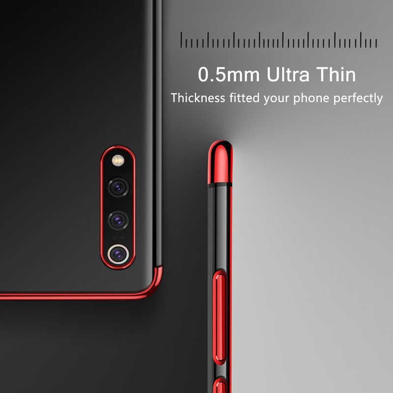 Xiaomi Mi 9 Kılıf Zore Dört Köşeli Lazer Silikon Kapak