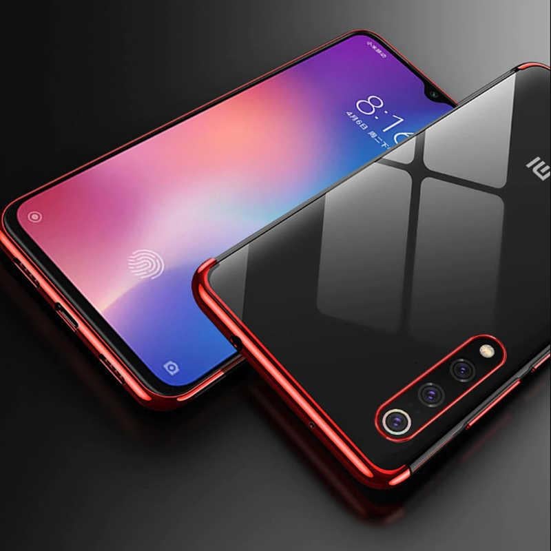 Xiaomi Mi 9 Kılıf Zore Dört Köşeli Lazer Silikon Kapak