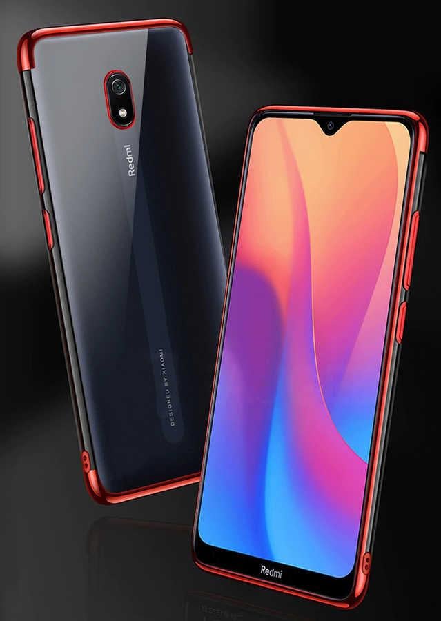 Xiaomi Redmi 8A Kılıf Zore Dört Köşeli Lazer Silikon Kapak