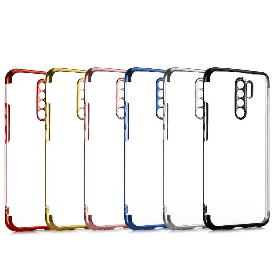 Xiaomi Redmi 9 Kılıf Zore Dört Köşeli Lazer Silikon Kapak