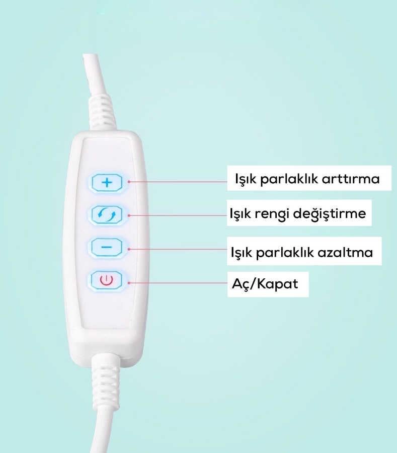 Zore 3 in 1 Işıklı Telefon Tutucu Ring Light