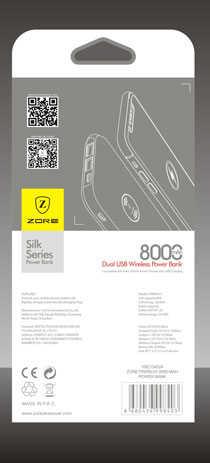 Zore 8000 Mah Powerbank Wireless Şarj