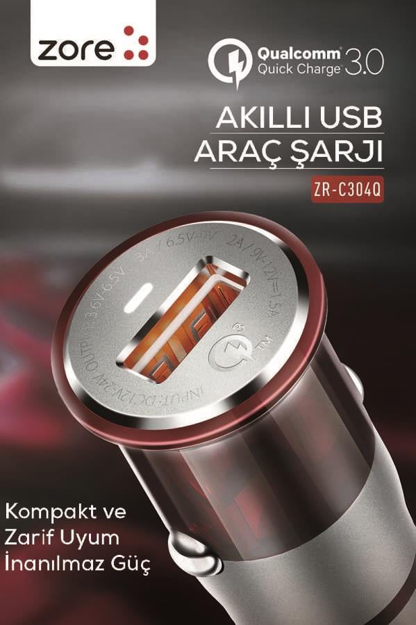 Zore ZR-C304Q Micro Araç Şarj Seti