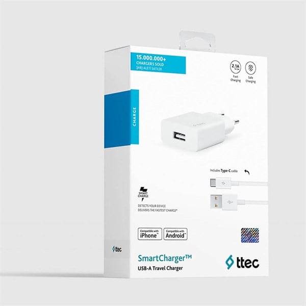 ŞARJ CİHAZI 2scs20CB Ttec Smartcharger Sarj Aleti 2.1A 10.5W Type-C