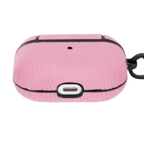 Apple AirPods Pro Uyumlu Deri Kılıf Juni ERC10 Pembe
