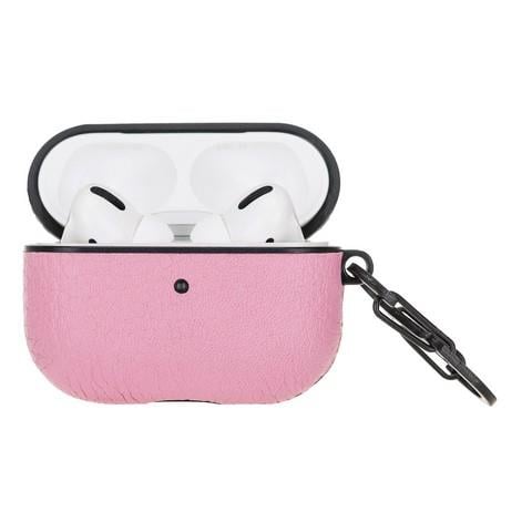 Apple AirPods Pro Uyumlu Deri Kılıf Juni ERC10 Pembe