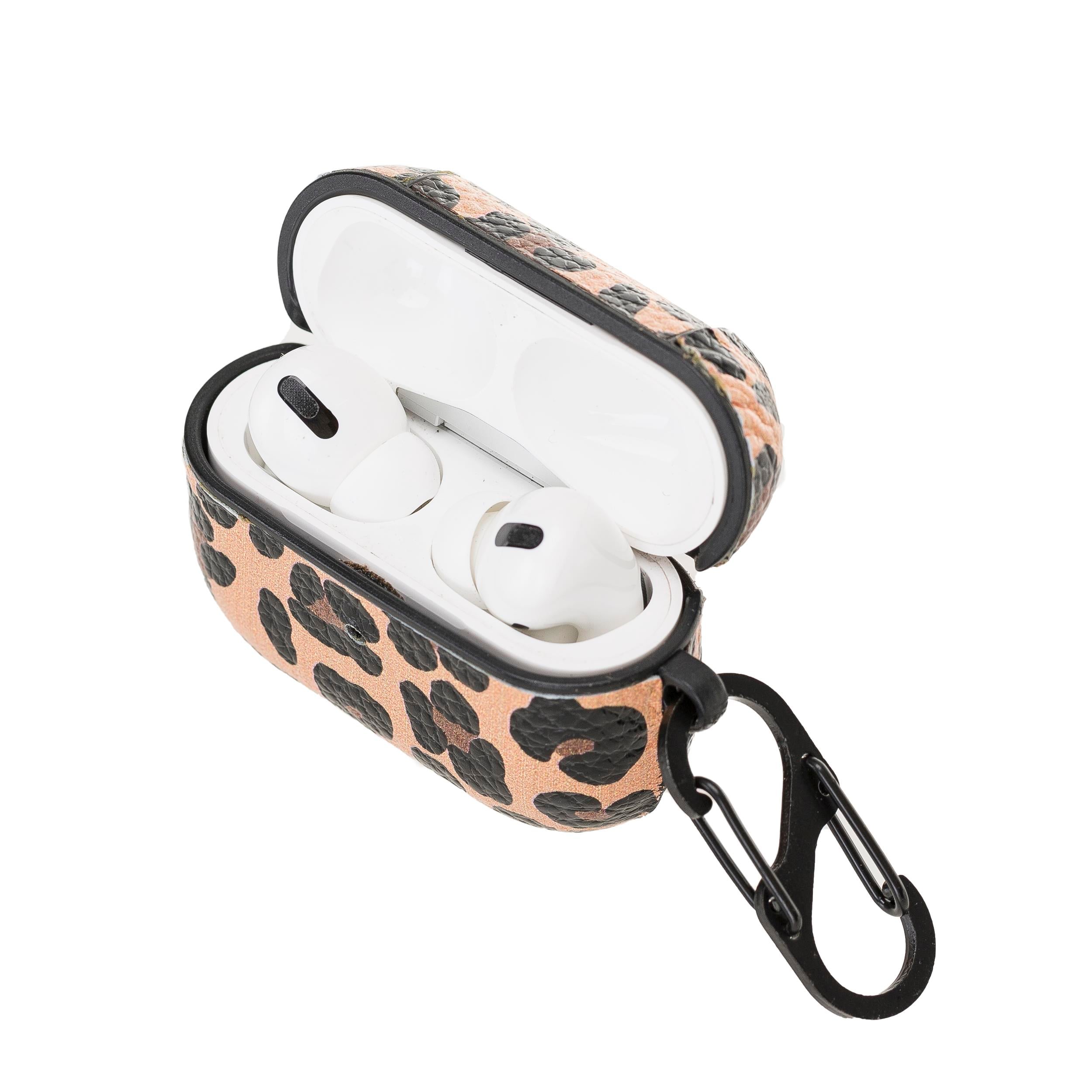 Apple AirPods Pro Uyumlu Deri Kılıf Juni LEO1 Leopar