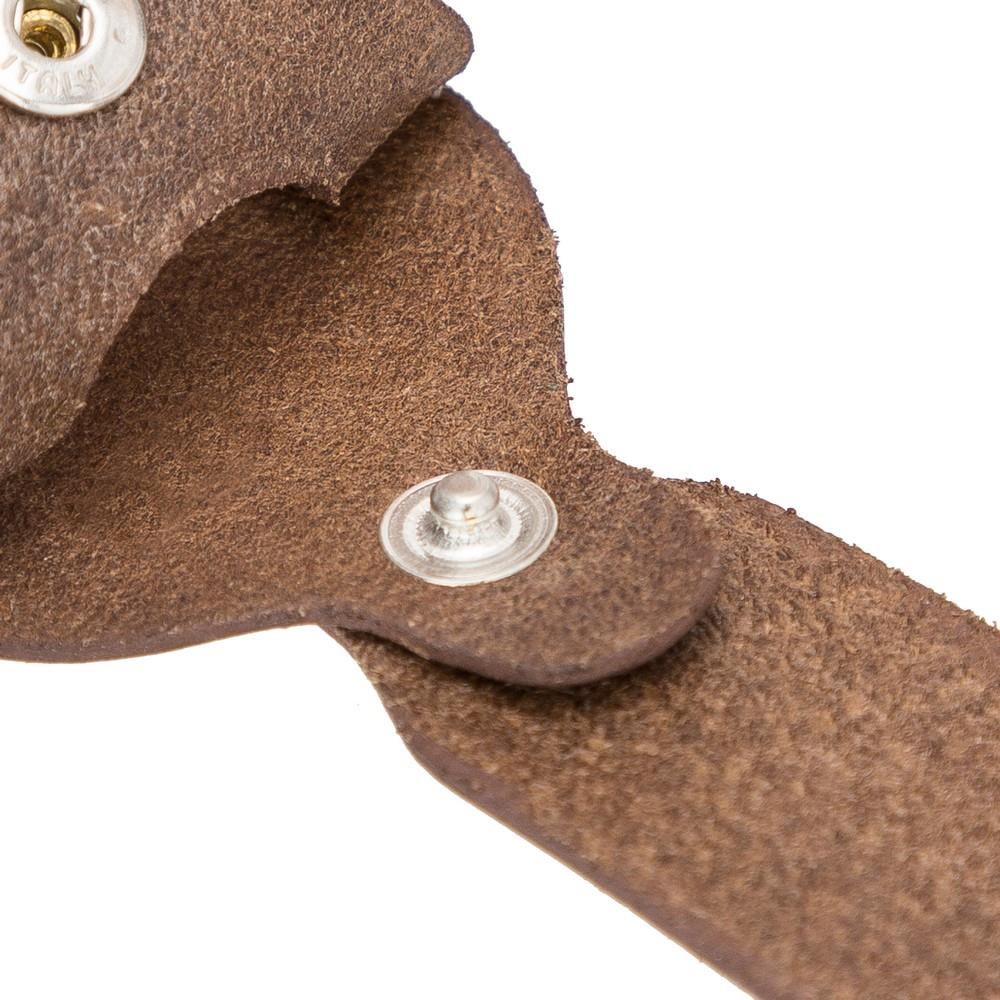 Apple AirTag Uyumlu Deri Anahtarlık Beta AA6 Kahve