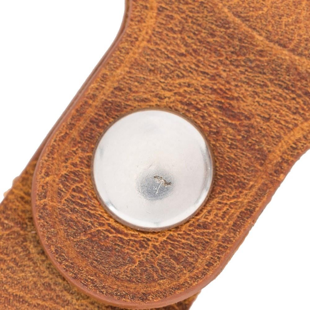 Apple AirTag Uyumlu Deri Anahtarlık, G19 Taba