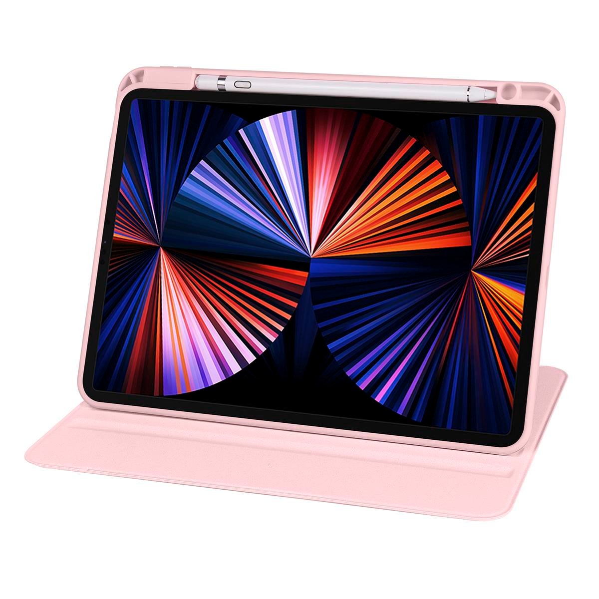 Apple iPad 10.2 (8.Nesil) Kılıf Zore Termik Kalem Bölmeli Dönebilen Standlı Kılıf