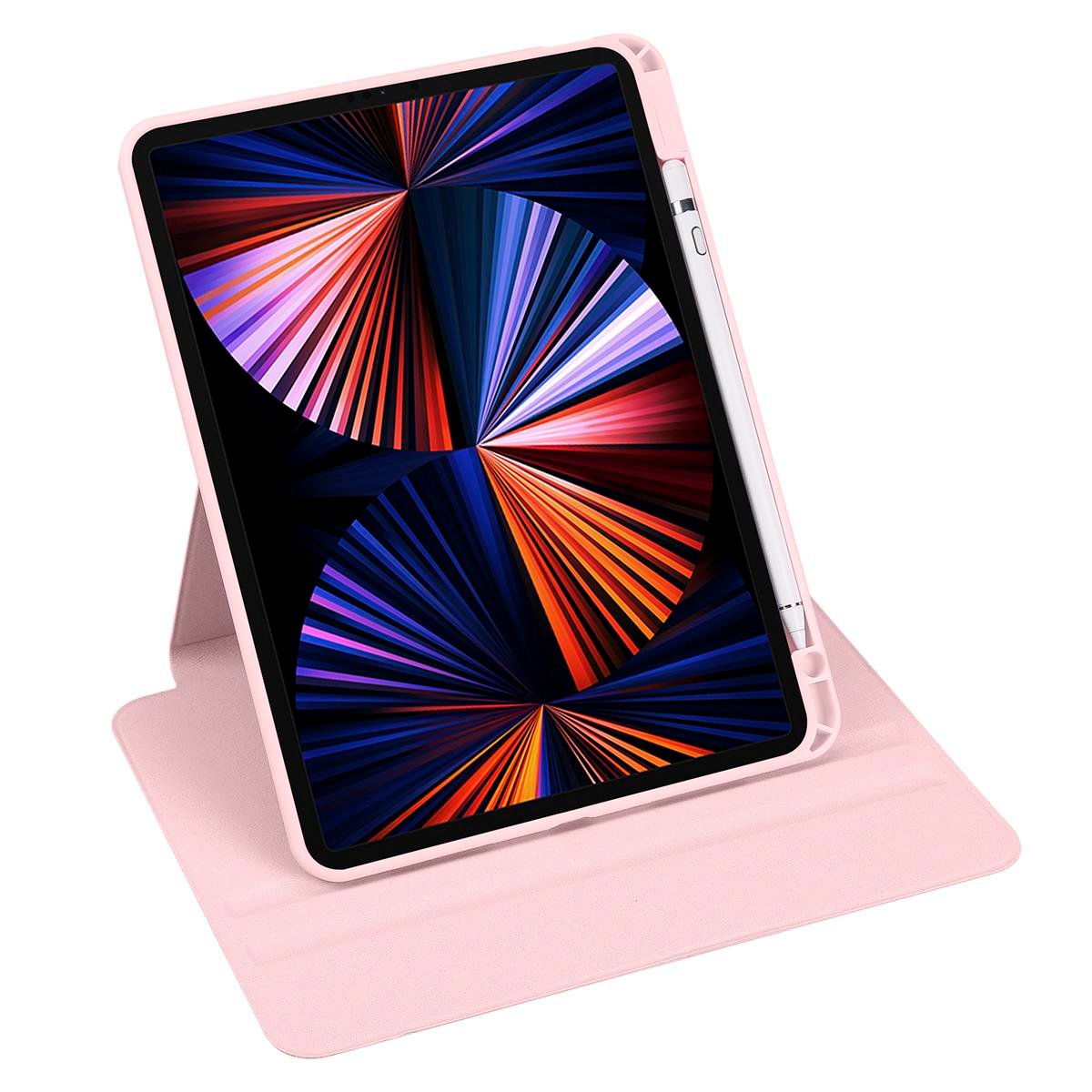 Apple iPad 10.2 (8.Nesil) Kılıf Zore Termik Kalem Bölmeli Dönebilen Standlı Kılıf