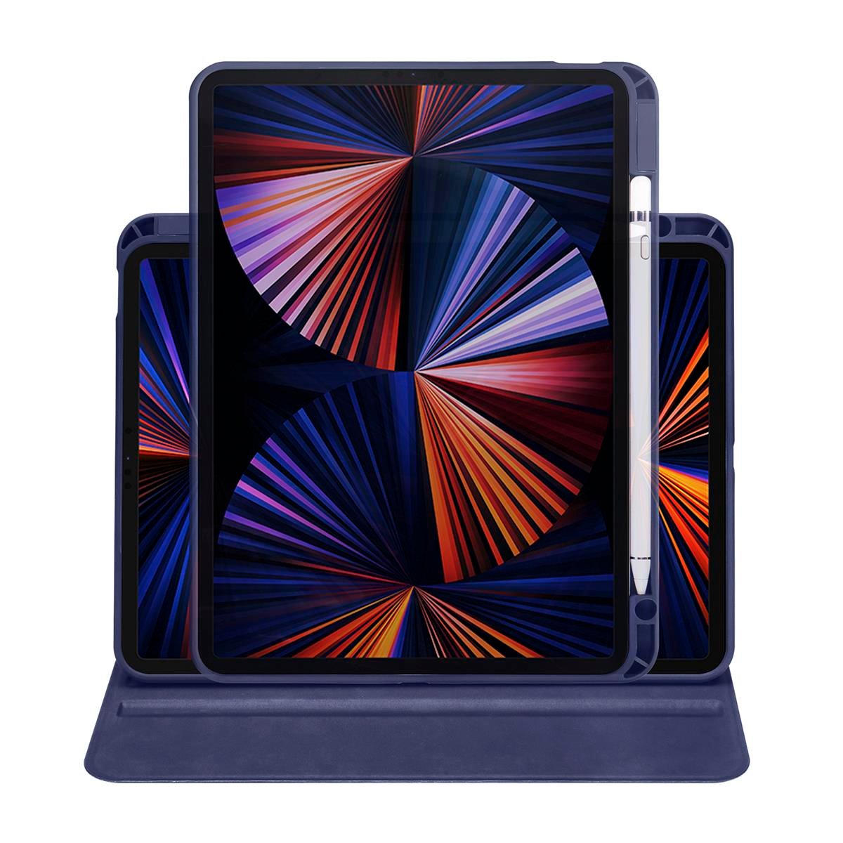 Apple iPad Air 10.9 2022 (5.Nesil) Kılıf Zore Termik Kalem Bölmeli Dönebilen Standlı Kılıf