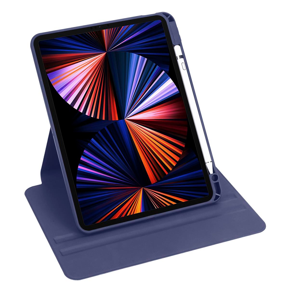 Apple iPad Air 10.9 2022 (5.Nesil) Kılıf Zore Termik Kalem Bölmeli Dönebilen Standlı Kılıf