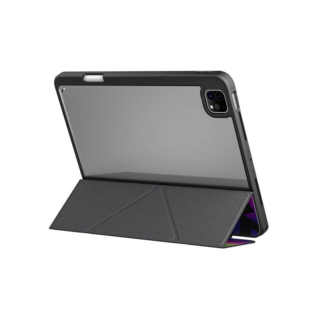 Apple iPad Pro 11 2025 M5 Kılıf SkinArma Holografik Tasarımlı Arkası Şeffaf Çıkarılabilir Magnetik Kira Kobai Kılıf